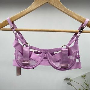 Victoria's Secret Very Sexy Strappy Unlined Balconet Bra in lilac size 34C NEW